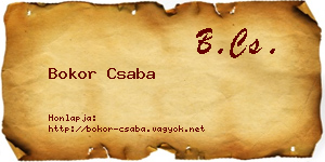 Bokor Csaba névjegykártya